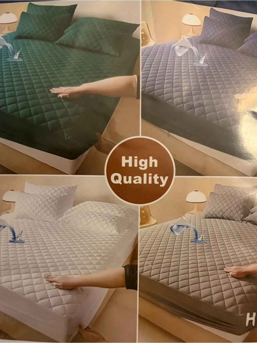 Twin Waterproof Mattress Protector Cover Blue NIB